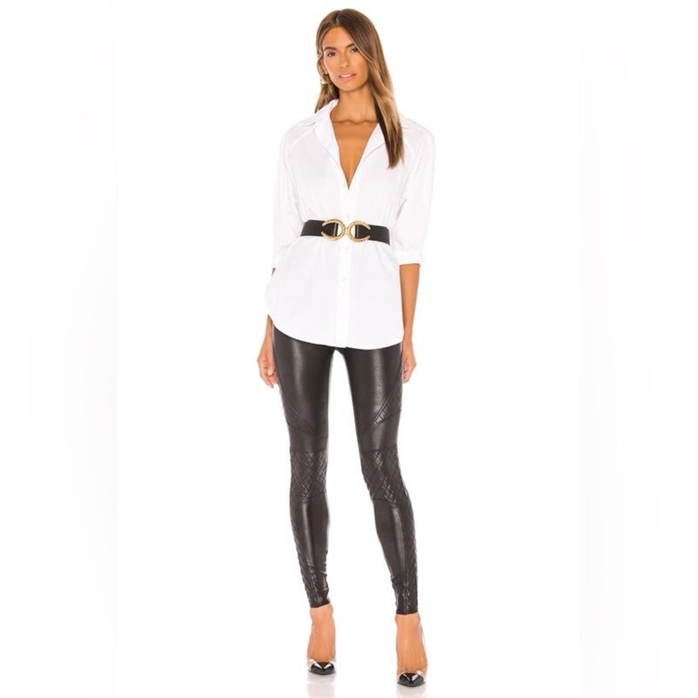 Spanx Quilted Faux Leather Moto Leggings